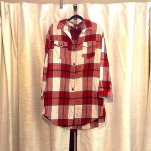 Size xl flannel dress. Can also be worn as as jacket or duster.